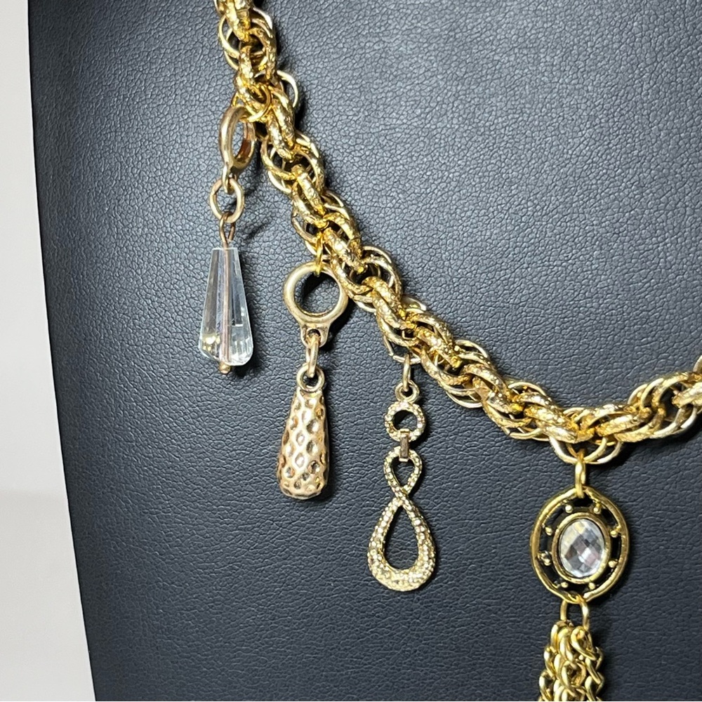 Vintage Artisan Golden Charm Necklace - Picture 3 of 8